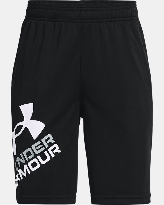 Boys' UA Prototype 2.0 Logo Shorts in Black image number 0